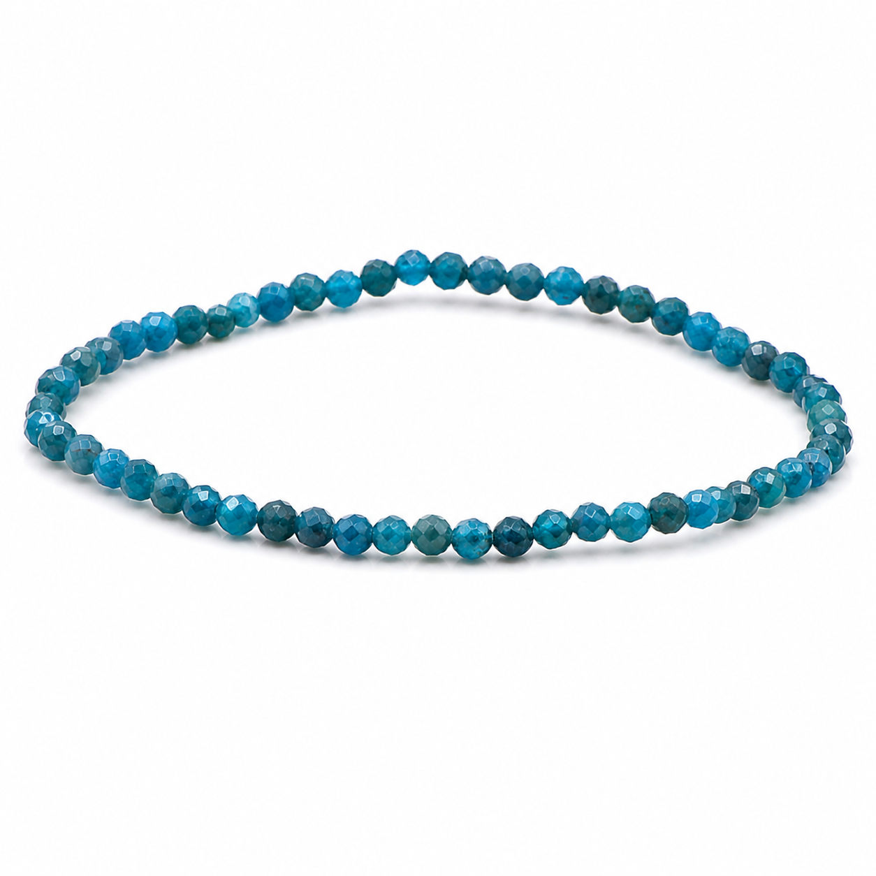 Bracelet facetté 03mm Apatite bleue AA Madagascar
