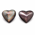 Galet forme coeur 40 a 50mm Obsidienne oeil celeste AA (vendu à l'unité)