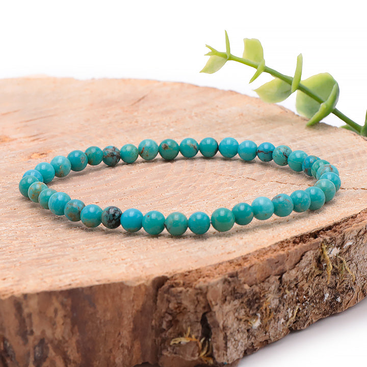 Bracelet boule 06mm Turquoise du Tibet AA (05-06mm)