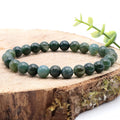 Bracelet boule 08mm Agate mousse A (taille 2)