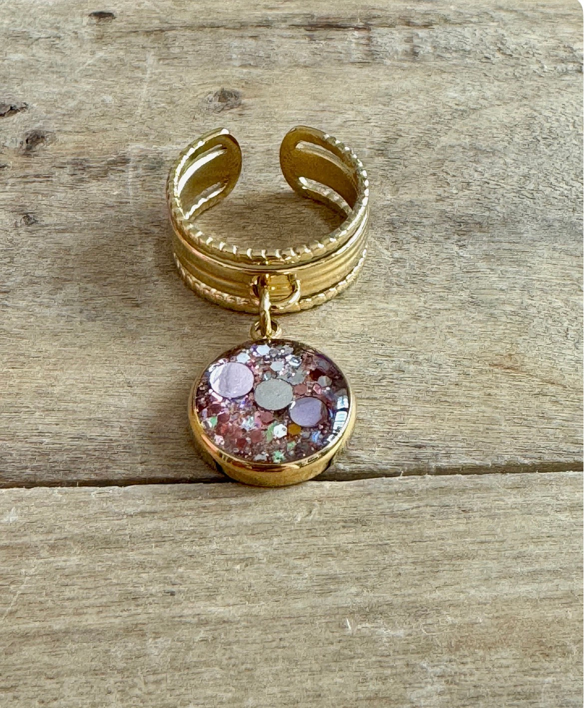 Bague dorée ALMA soin Angoisses et Peurs Médéores d'Ankaa