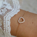 BRACELET • Coeur • - Plaqué or