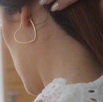 Boucles d'Oreilles Coeur - Plaqué or