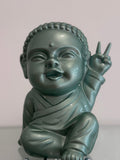 Buddha vert vintage Metalic 25cm