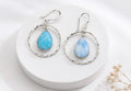 Boucles d'Oreilles Larimar Argent