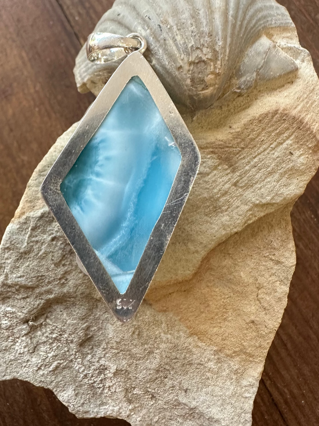 Pendentif Larimar République Dominicaine Qualité AAA Extra