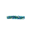 Bracelet Bouddhiste tressé (Bleu glacier/Emeraude/Saphir)
