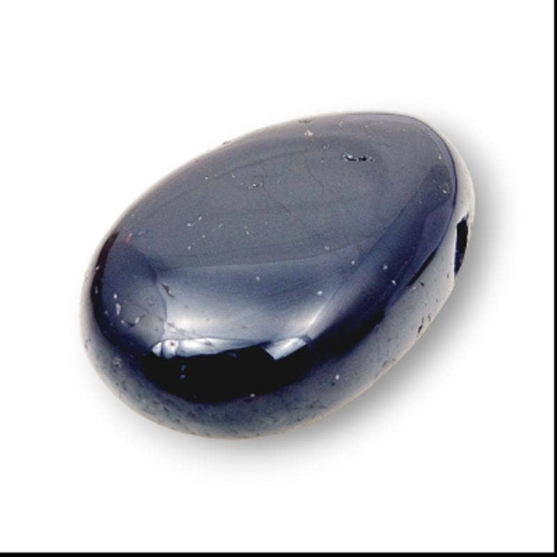 Pendentif Tourmaline noire Brésil AA (pierre trouée) + cordon