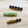 Grande barrette Estelle pierres naturelles
