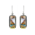 Boucles d'oreilles en argent sterling, cuivre et Turquoise.