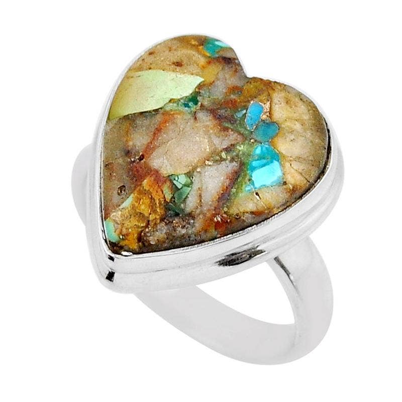 Bague Turquoise Royston Nevada AA argent 925 - Taille 55