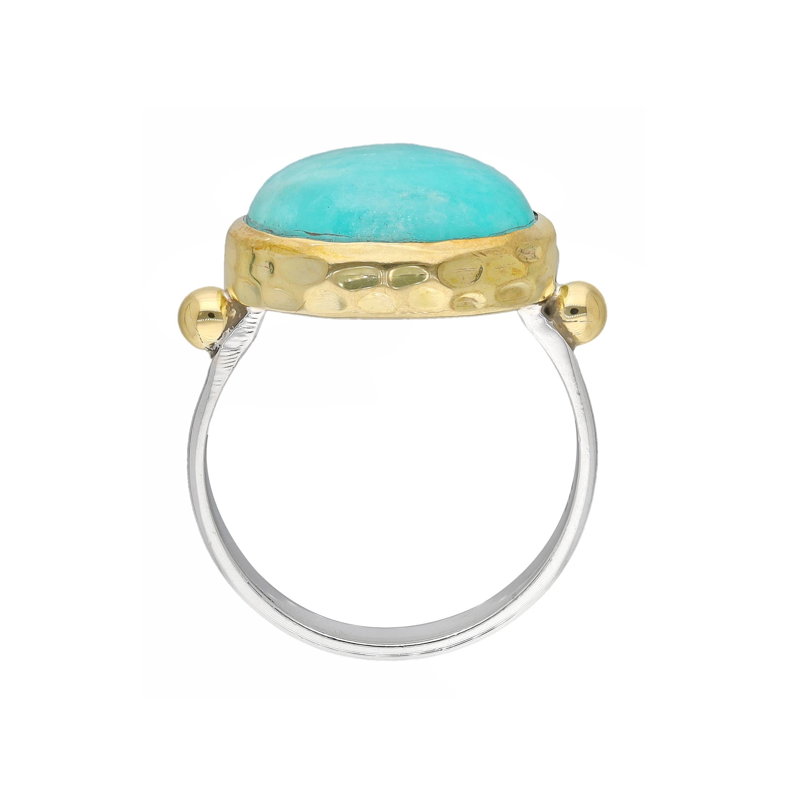 Bagues solitaires Amazonite en argent sterling 925