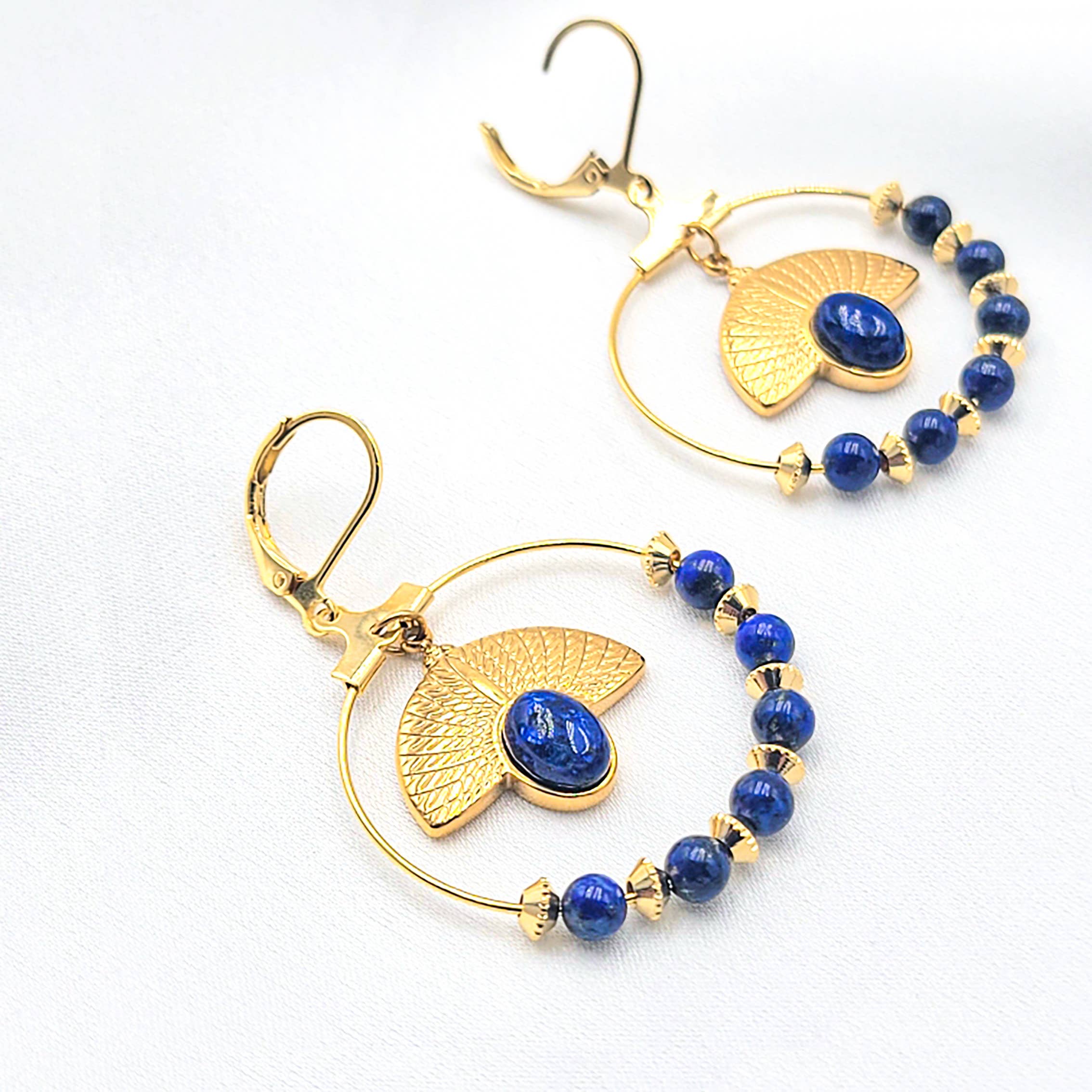 Boucles d'oreilles Surya Lapis Lazuli