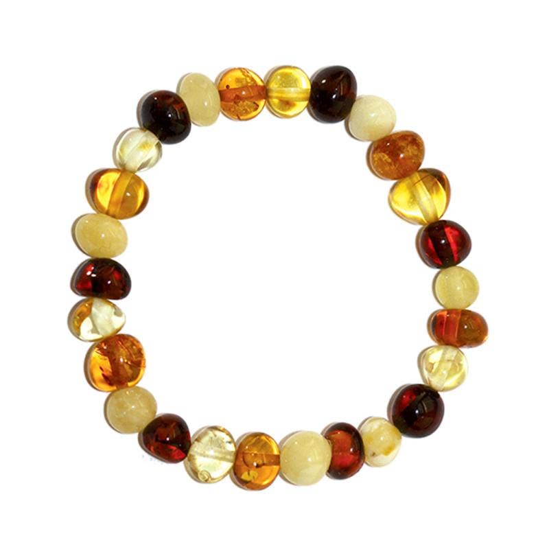 Bracelet taille enfants Ambre multicolore (perles 4-5mm)