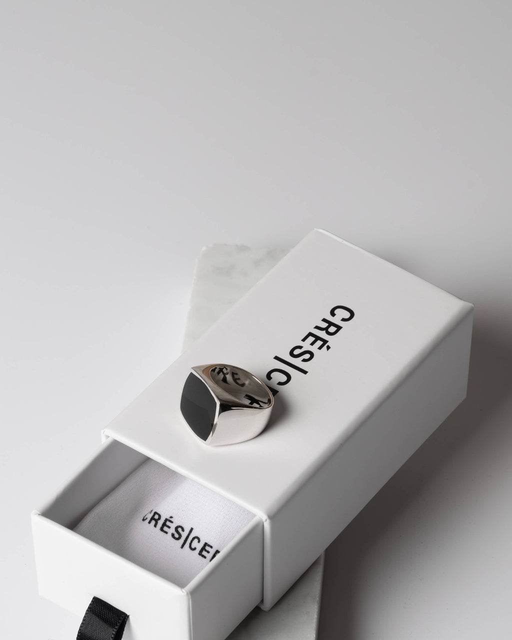 Sydney Magna - Bague en argent sterling 925 en onyx noir - Homme
