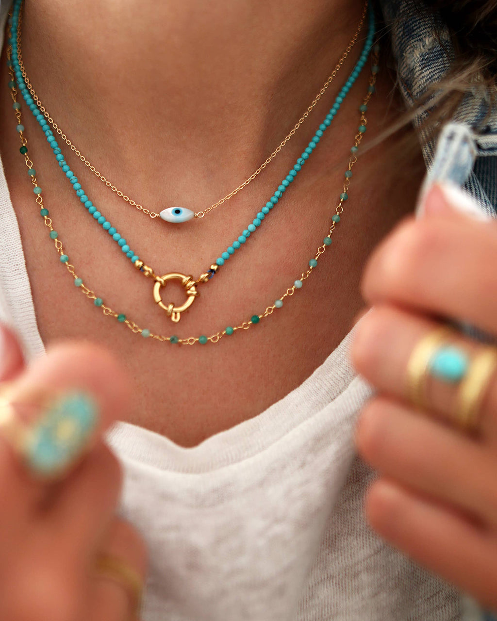 Collier NEIGE Turquoise