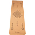 Tapis de yoga de voyage | en liège et caoutchouc naturel | avec housse de protection et sangle de transport