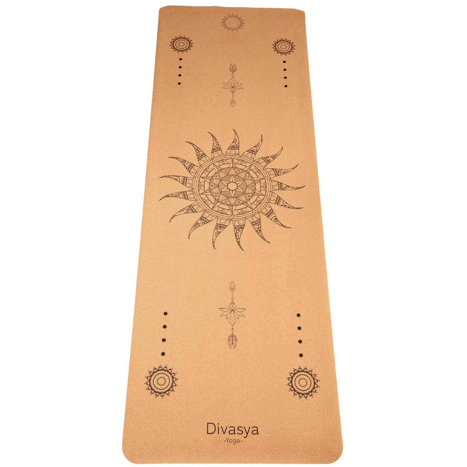 Tapis de yoga de voyage | en liège et caoutchouc naturel | avec housse de protection et sangle de transport