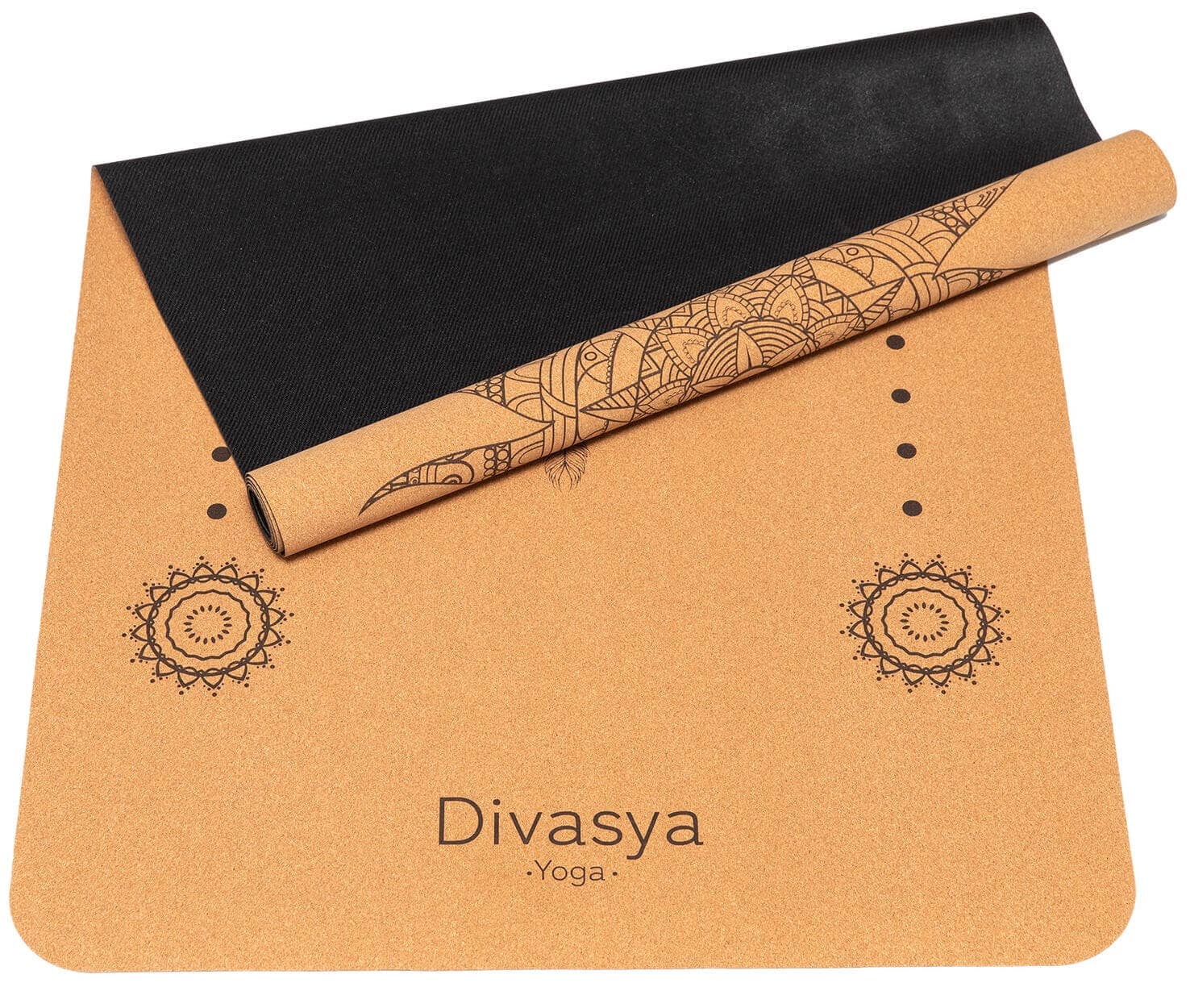 Tapis de yoga de voyage | en liège et caoutchouc naturel | avec housse de protection et sangle de transport