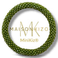 Bracelet népalais MINIKIZ enfant et petit poignet adulte K50 Vert Kaki Unis