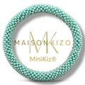Bracelet népalais MINIKIZ enfant et petit poignet adulte K70 bleu Vert d'eau Unis
