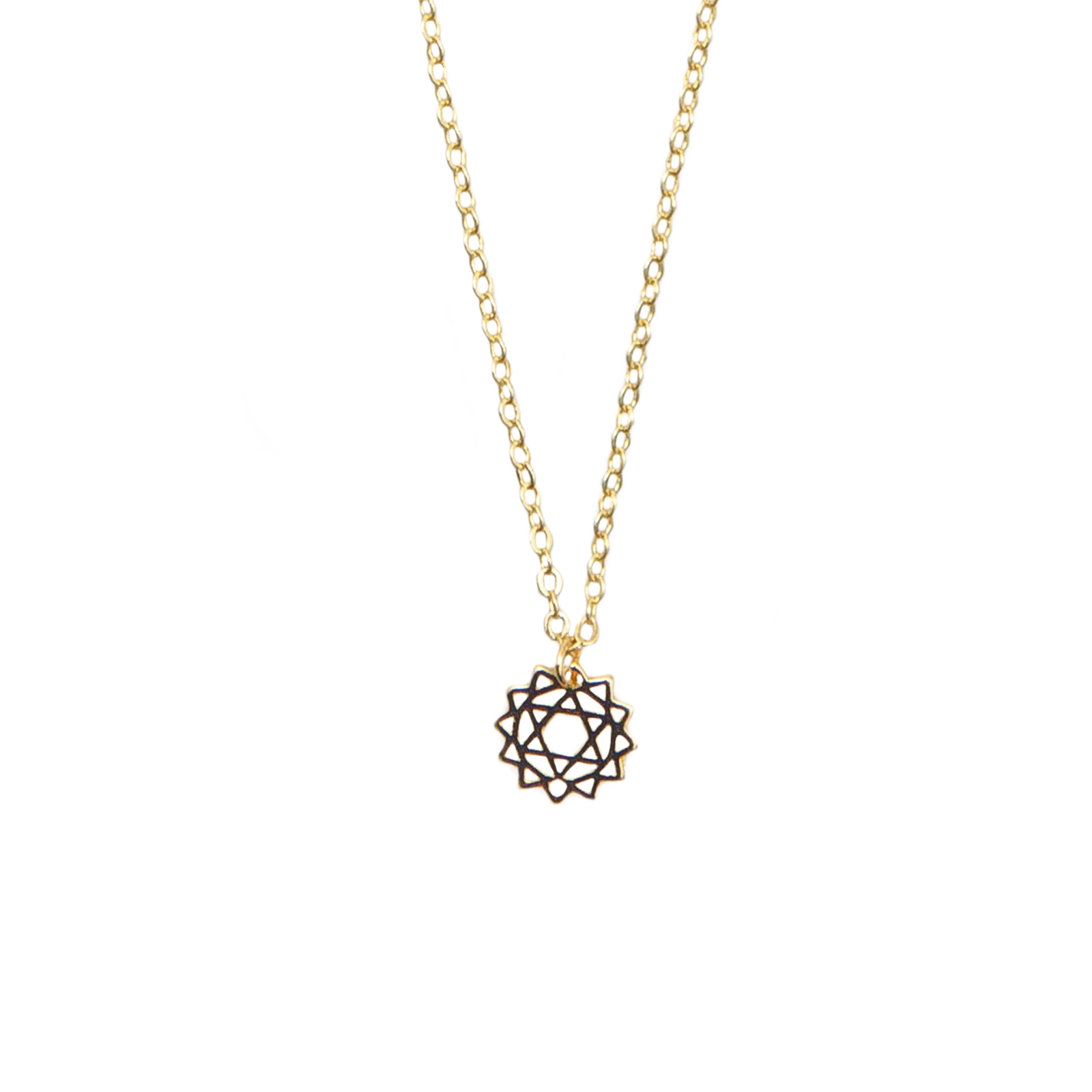 Collier Chakra du Cœur Plaqué Or