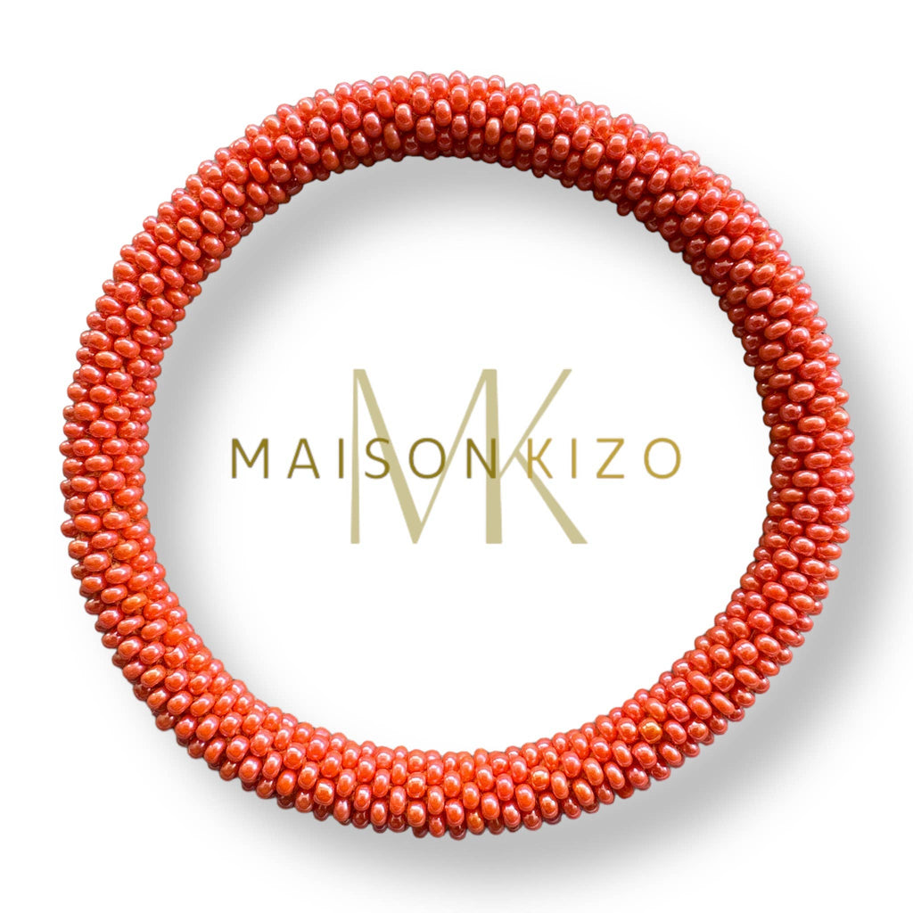 Bracelet népalais Corail