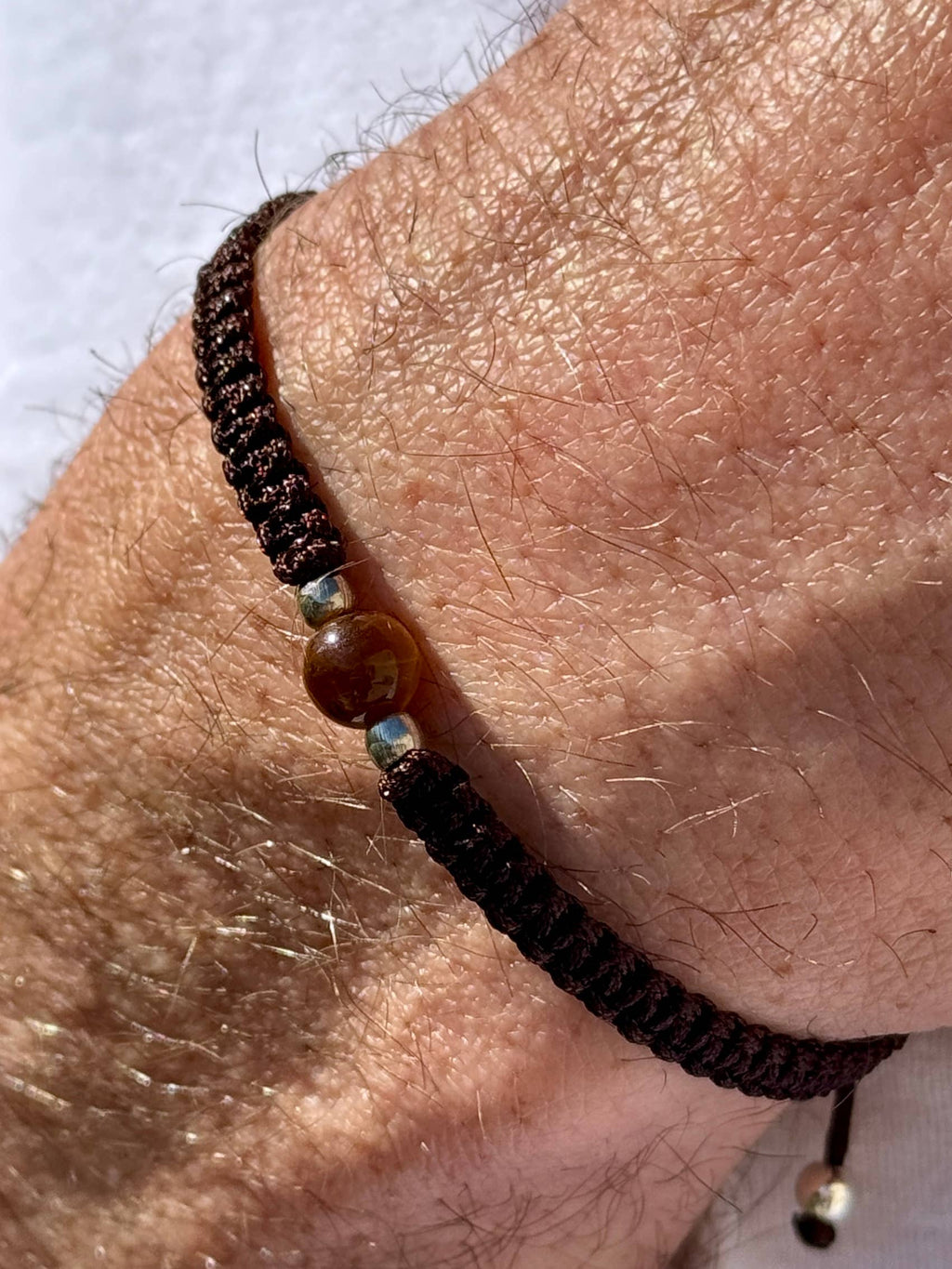 Bracelet tissé façon macramé HOMME - Brown 03 Marron
