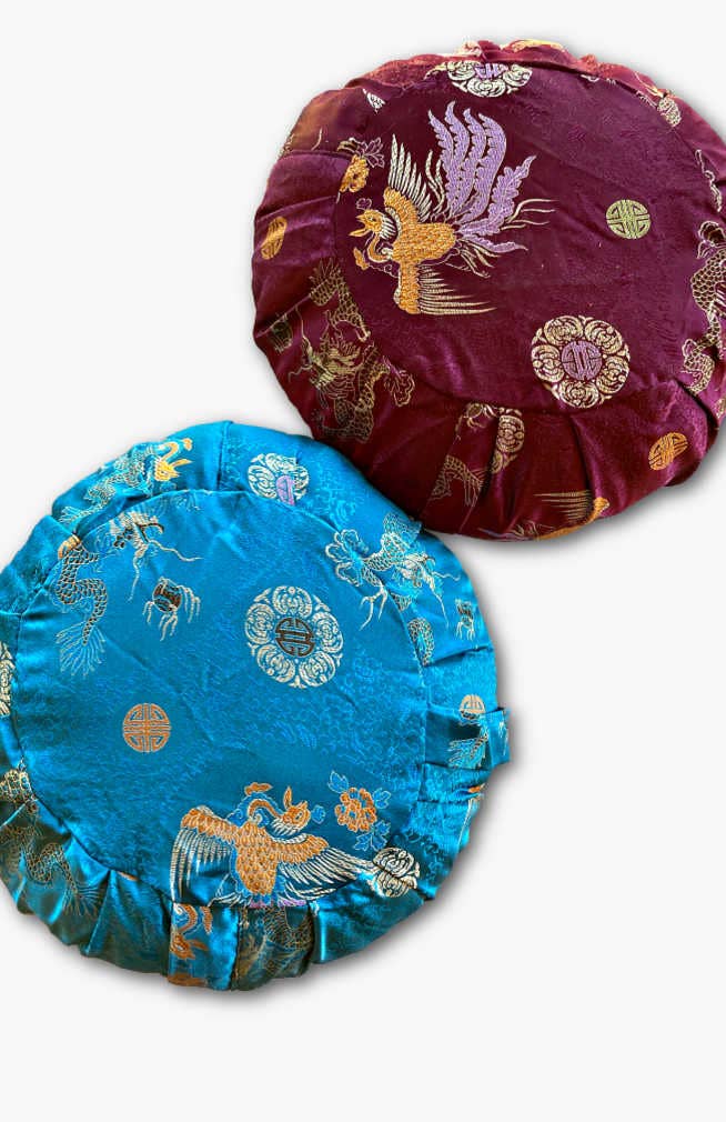 Coussin de méditation Zafu fait main - Couleurs et motifs assortis