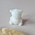 Ours de sculpture en cristal de pierre précieuse – Jade blanc