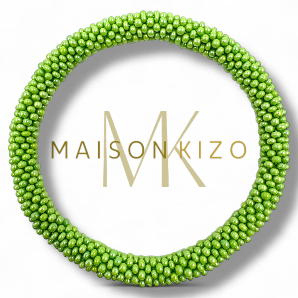 Bracelet népalais vert pomme