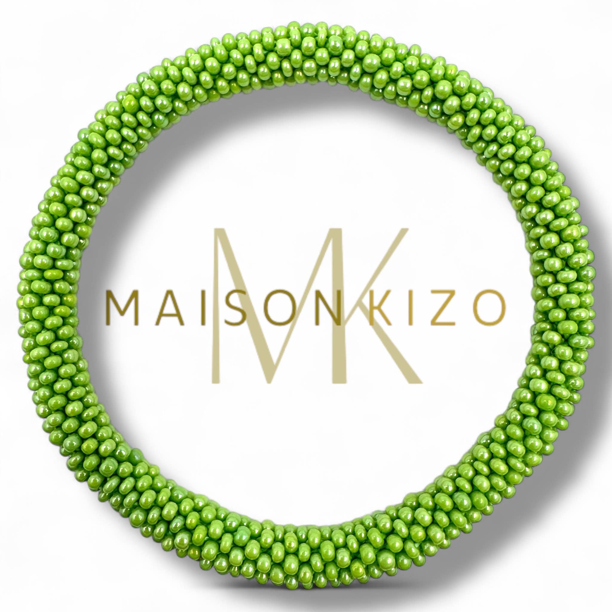 Bracelet népalais vert pomme