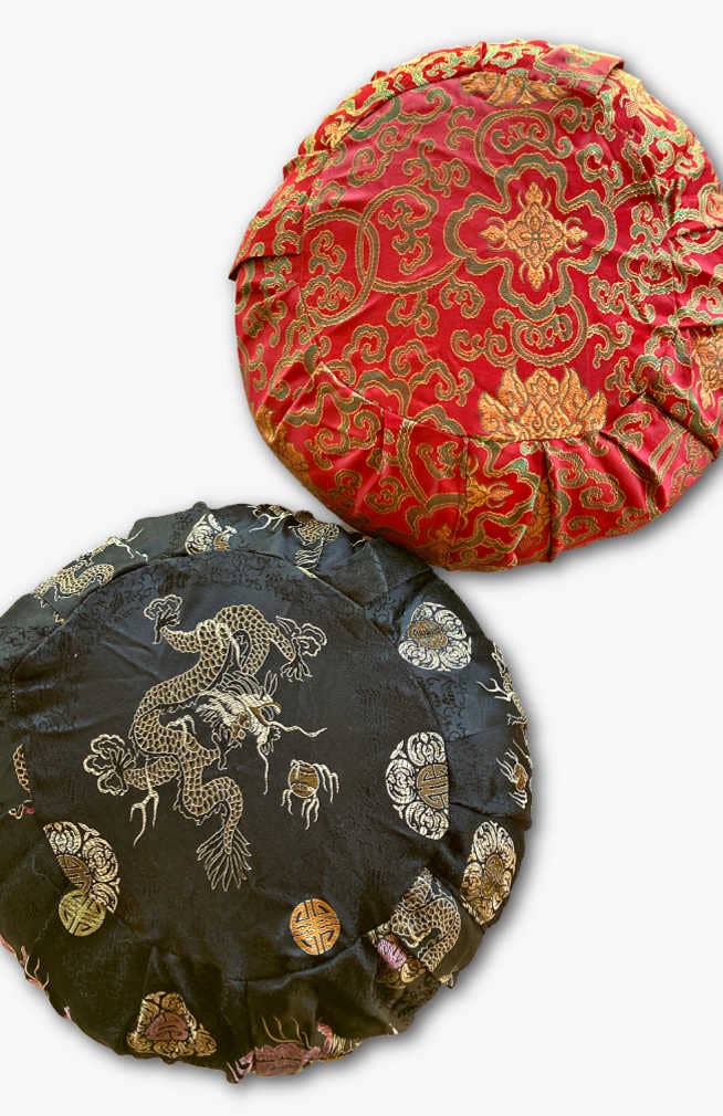 Coussin de méditation Zafu fait main - Couleurs et motifs assortis