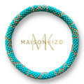 Bracelet de cheville népalais Turquoise doré triangle