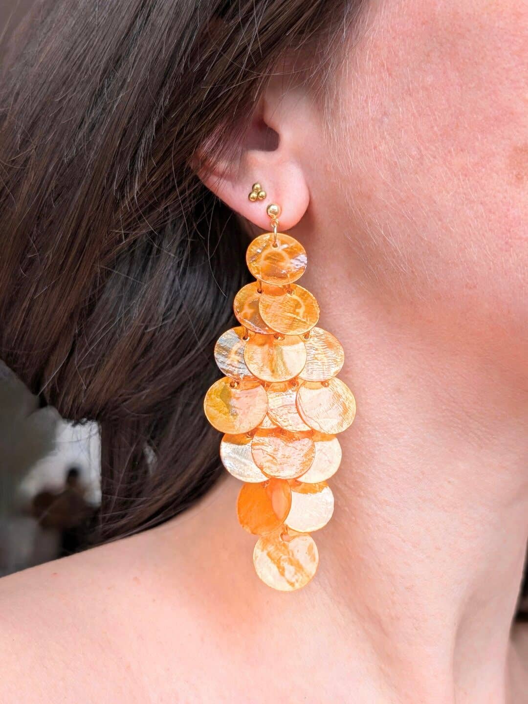 Boucles d'oreilles SIRENA Coquillage naturel couleur au choix