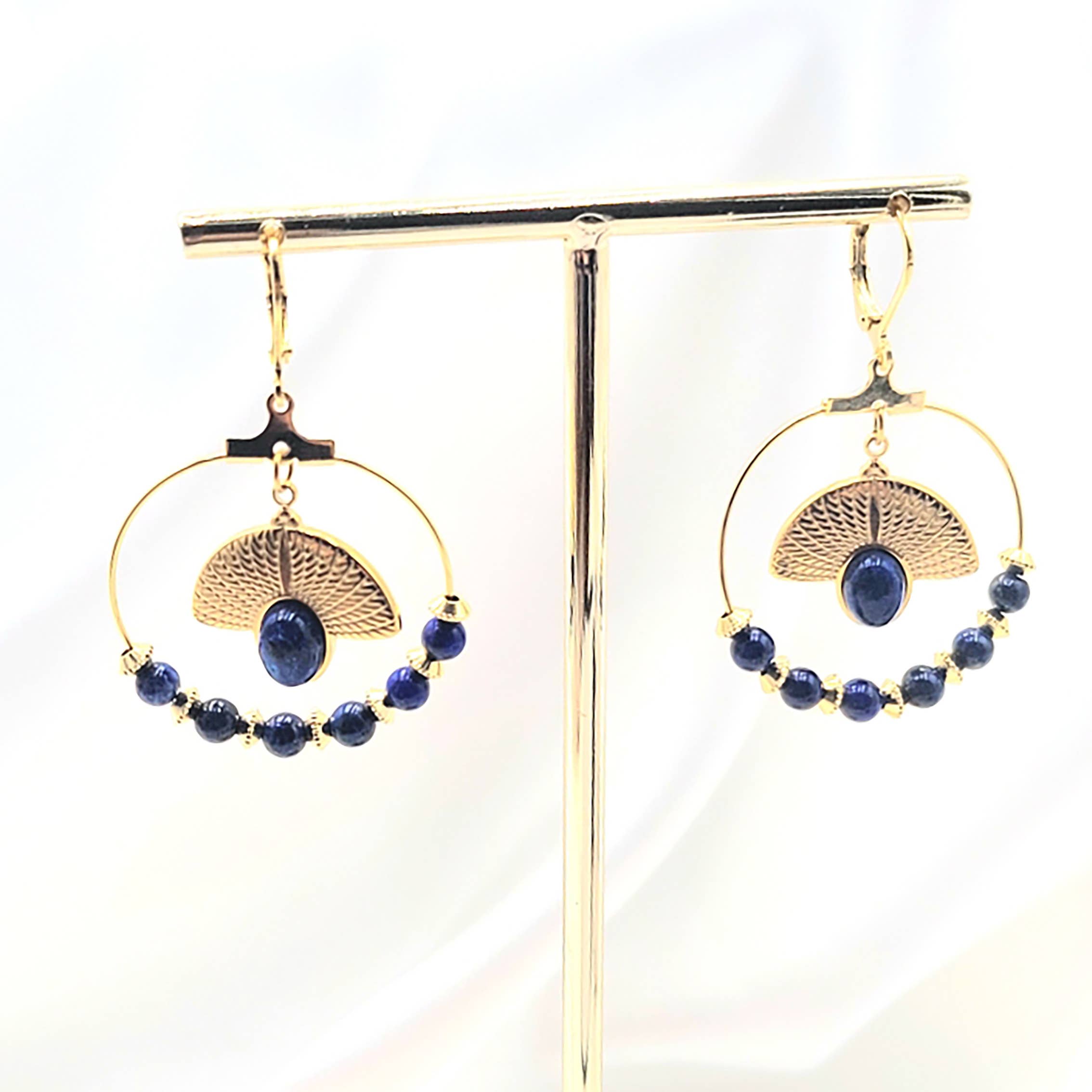 Boucles d'oreilles Surya Lapis Lazuli