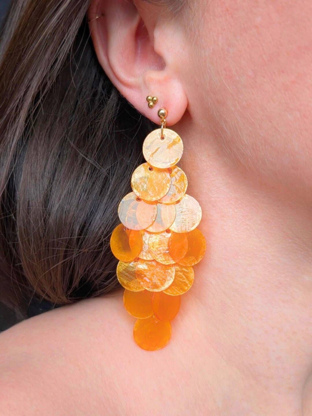 Boucles d'oreilles SIRENA Coquillage naturel couleur au choix
