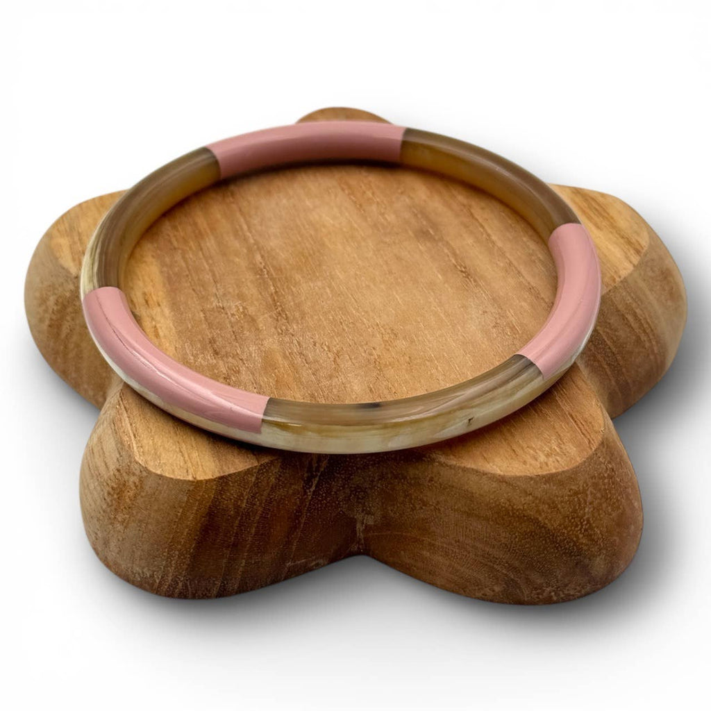 Jonc corne de buffle Rose 6 mm C97