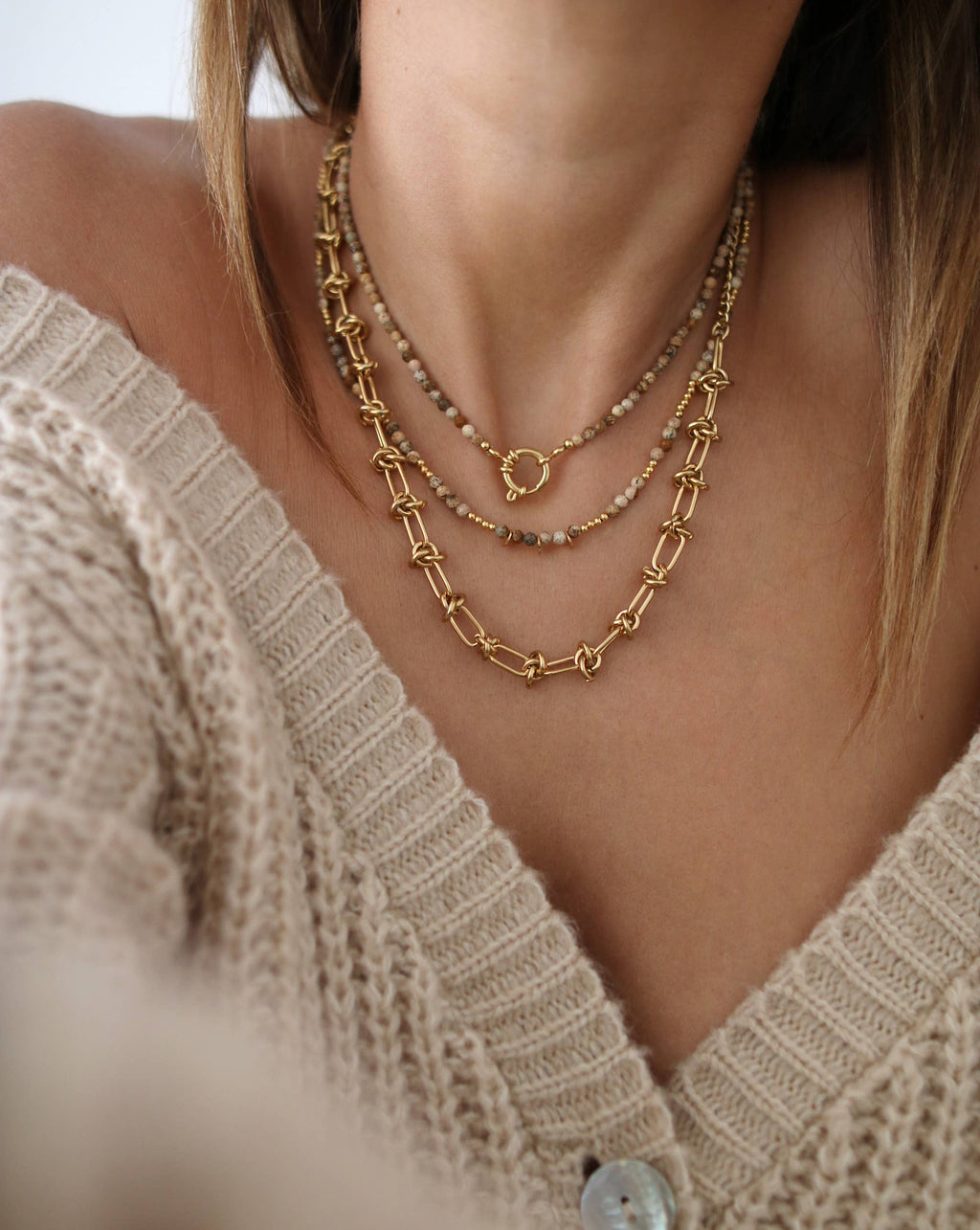 Collier NEIGE Jaspe