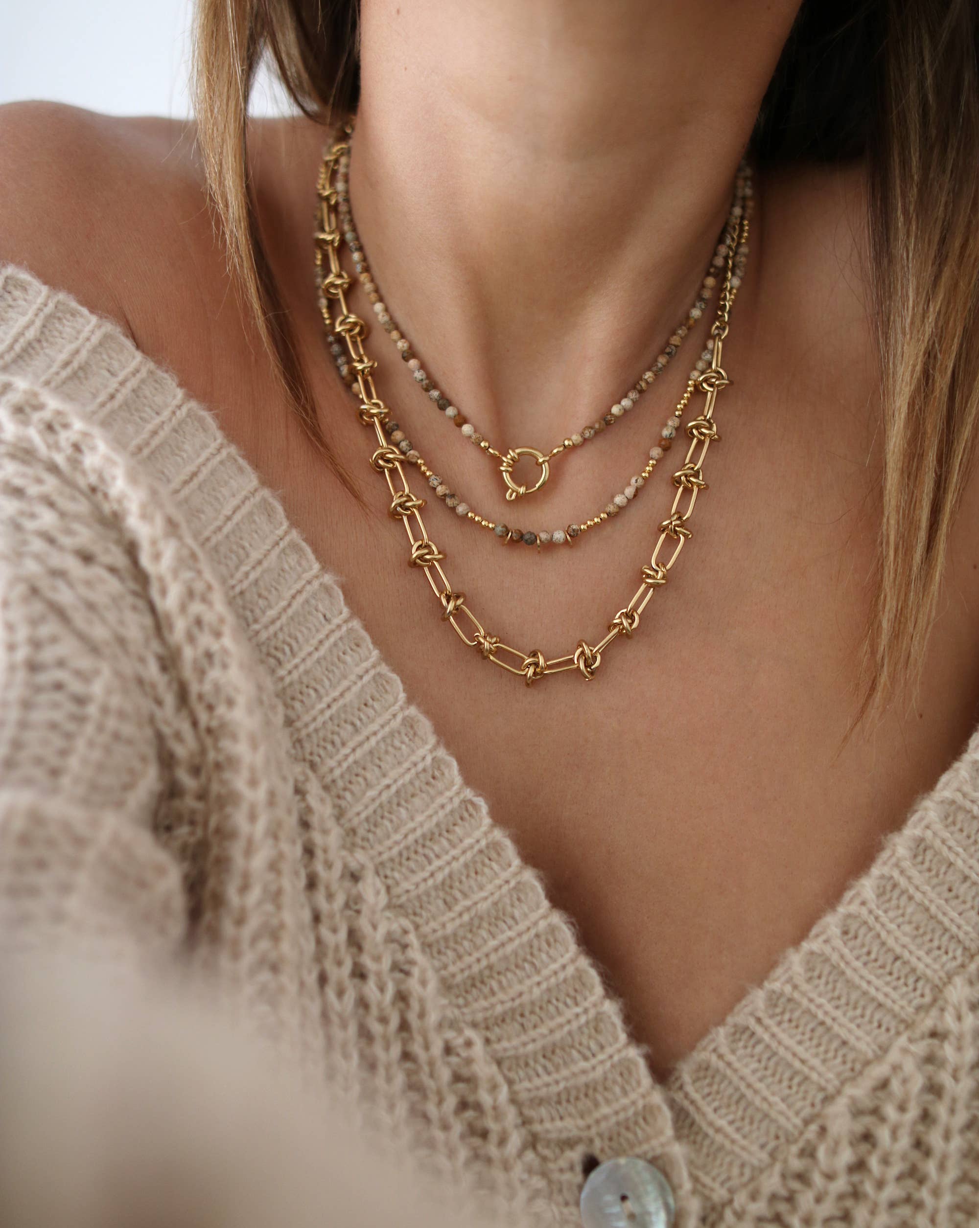 Collier NEIGE Jaspe