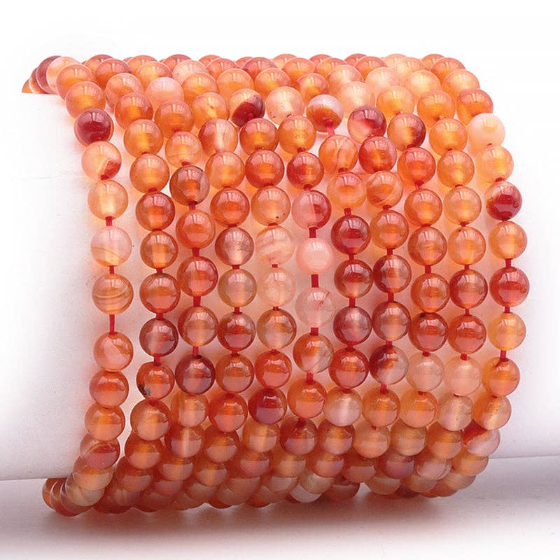 Bracelet taille enfants Cornaline naturelle Brésil A (boules 5-6mm)