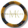 Nouvelle collection A/H 2026 Bracelet népalais B17 doré bleu violet flèche