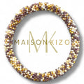 Nouvelle collection A/H 2026 Bracelet népalais B20 parme violet blanc doré