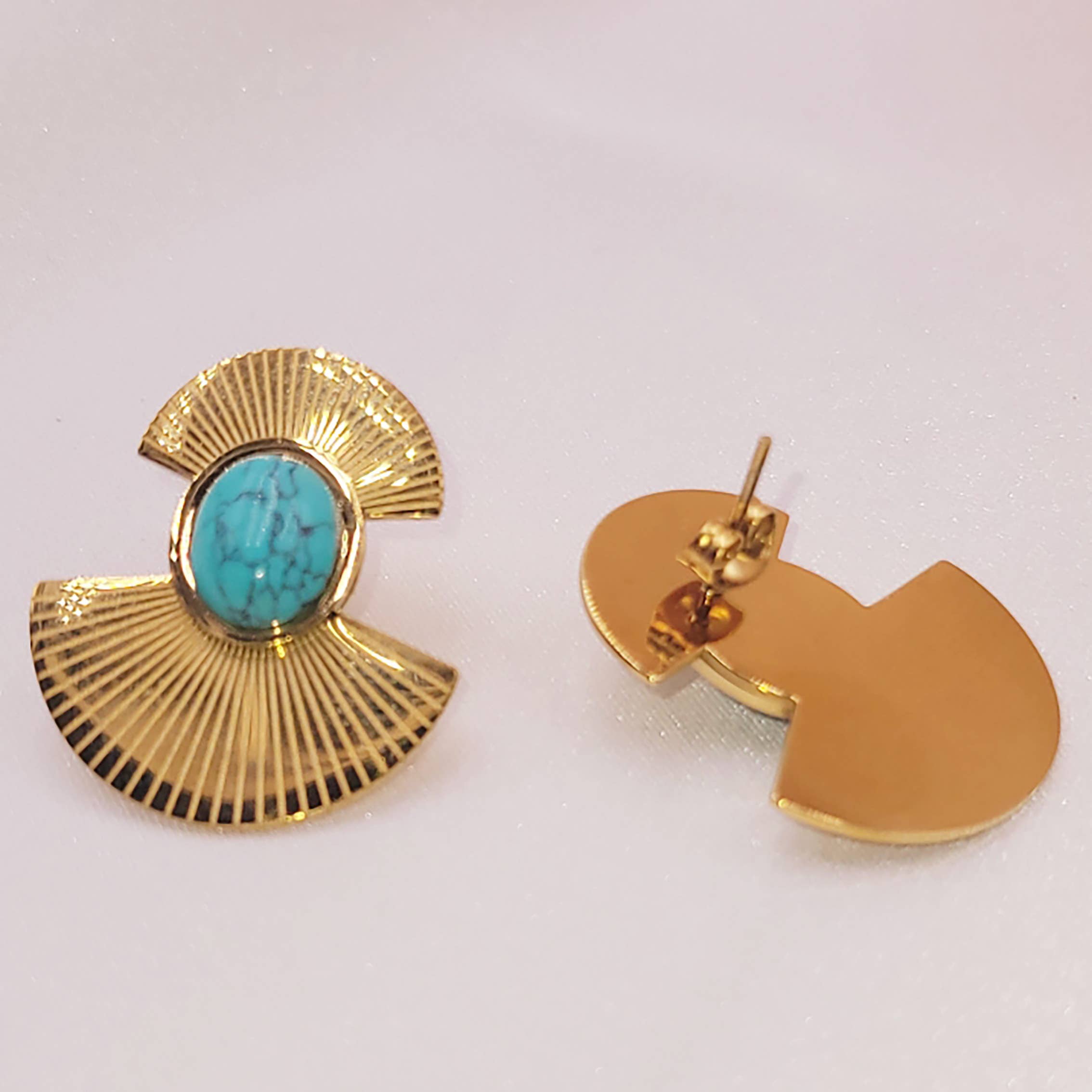 Boucles d'oreilles clous Turquoise