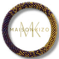 Nouvelle collection A/H 2026 Bracelet népalais B27 violet parme doré dégradé