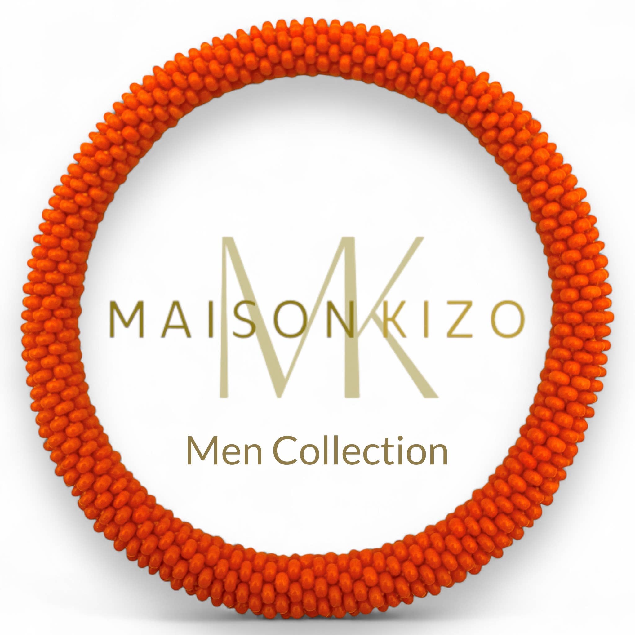 Bracelet népalais HOMME - H03 Orange