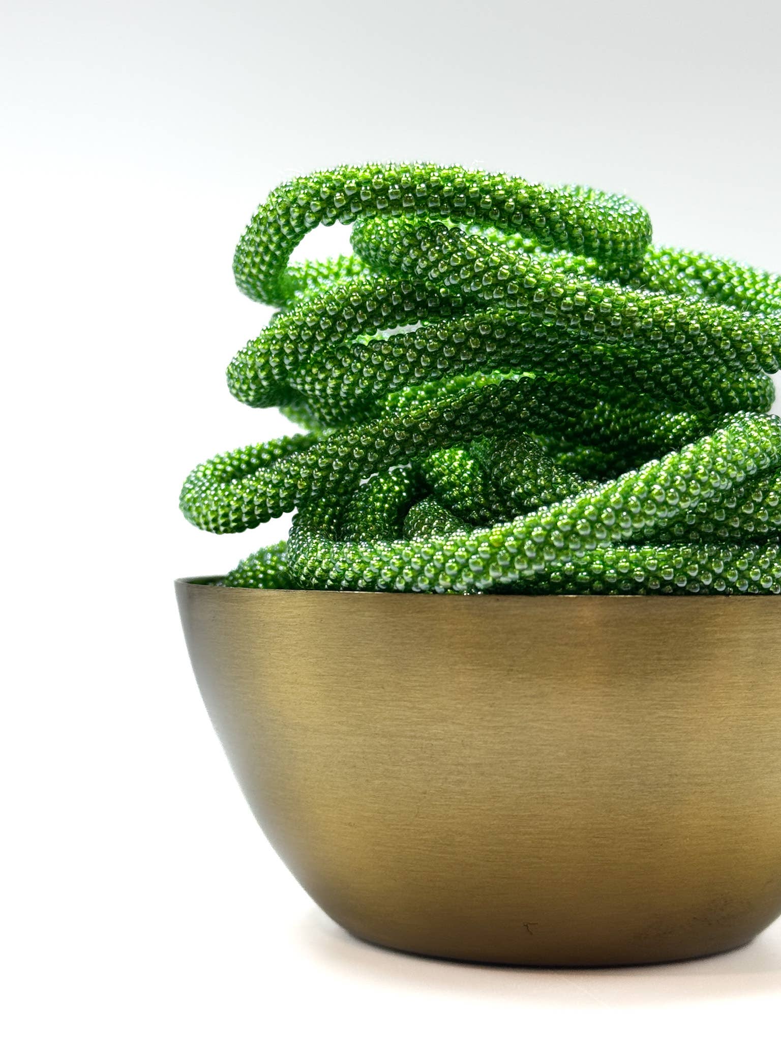 Bracelet népalais E54 vert unis