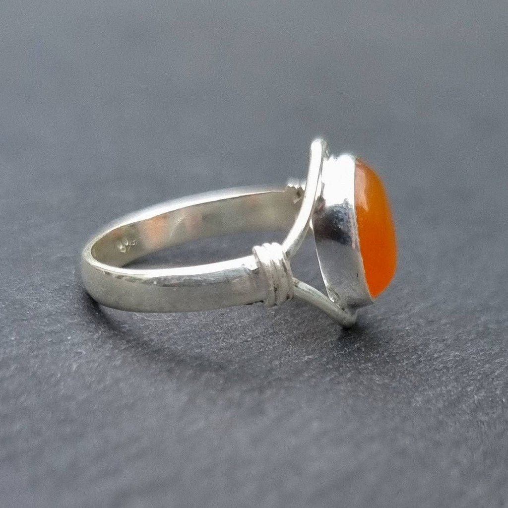 Bague en Cornaline Argent Sterling 925
