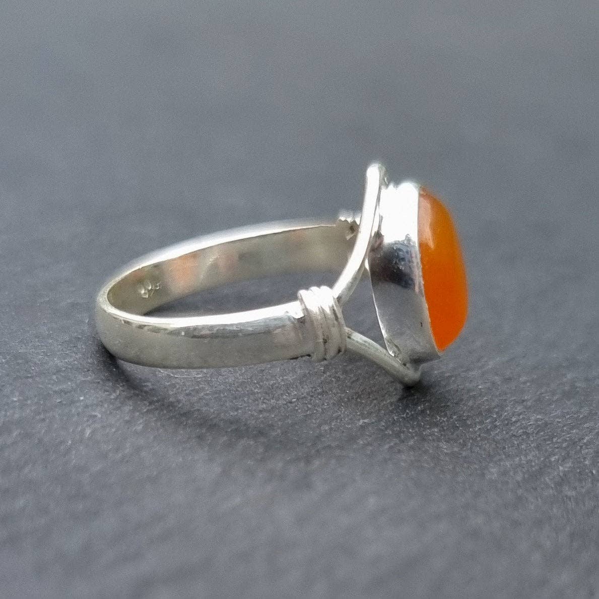 Bague en Cornaline Argent Sterling 925