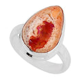 Bague opale de feu Mexique AA argent 925 - Taille 52